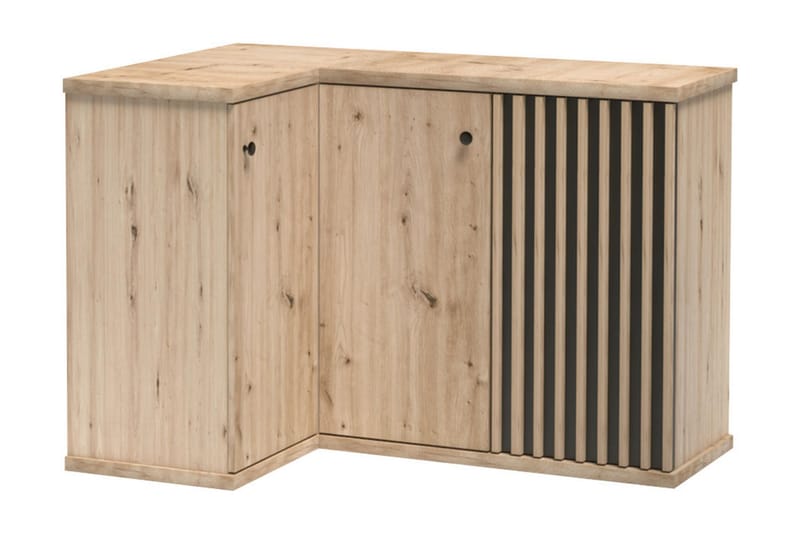 Aldbrough Hjørnekommode 123x86x82 cm - Natur/Sort - Opbevaring - Opbevaringsmøbler - Kommode