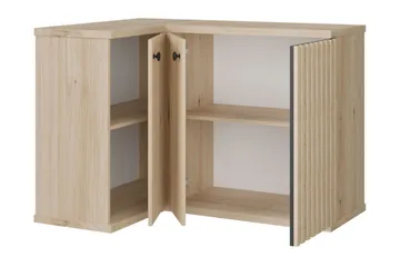 Aldbrough Hjørnekommode 123x86x82 cm - Natur/Sort - Opbevaring - Opbevaringsmøbler - Kommode