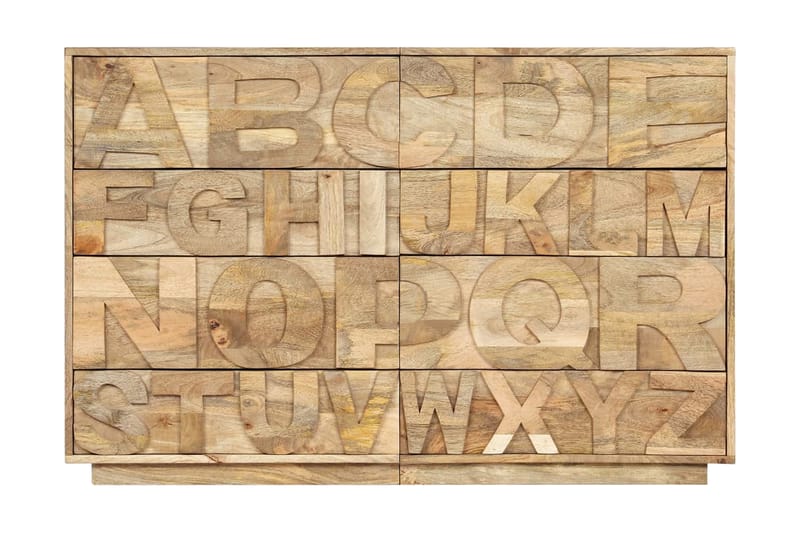 Alfabetskab 6 Skuffer 120 X 35 X 79 Cm Massivt Mangotræ - Brun - Opbevaring - Opbevaringsmøbler - Kommode