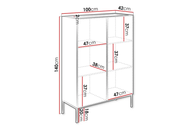 Amelus Kommode 100 cm - Brun - Opbevaring - Opbevaringsmøbler - Kommode - Entrékommode