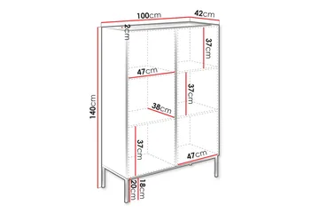 Amelus Kommode 100 cm - Cashmere - Opbevaring - Opbevaringsmøbler - Kommode - Entrékommode