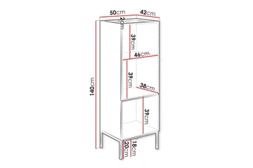 Amelus Kommode 50 cm - Brun - Opbevaring - Opbevaringsmøbler - Kommode - Entrékommode