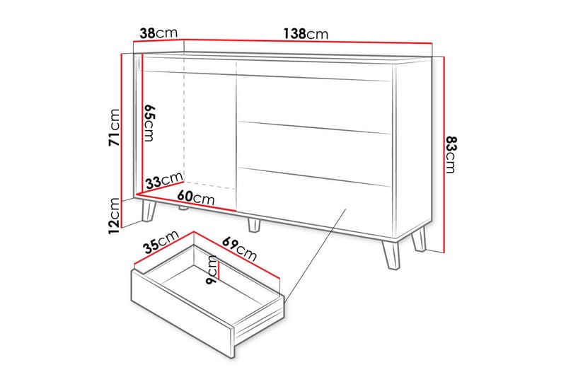 Amshyttan Kommode - Antracit - Opbevaring - Opbevaringsmøbler - Kommode