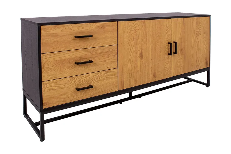 Amsterdam kommode Eg/ Sort, undefined