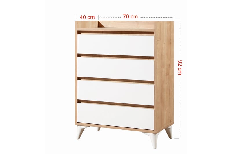 Andifli Kommode 70x92 cm - Blå - Opbevaring - Opbevaringsmøbler - Kommode - Entrékommode