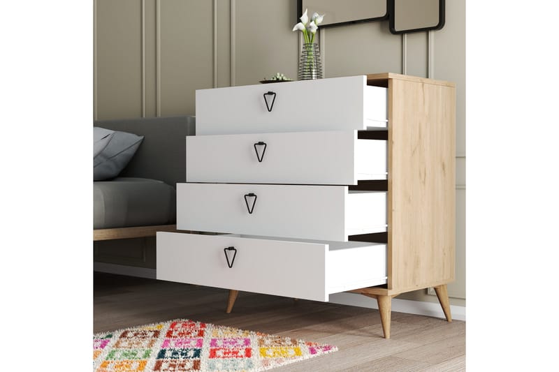 Andifli Kommode 80x90,8 cm - Brun - Opbevaring - Opbevaringsmøbler - Kommode - Entrékommode