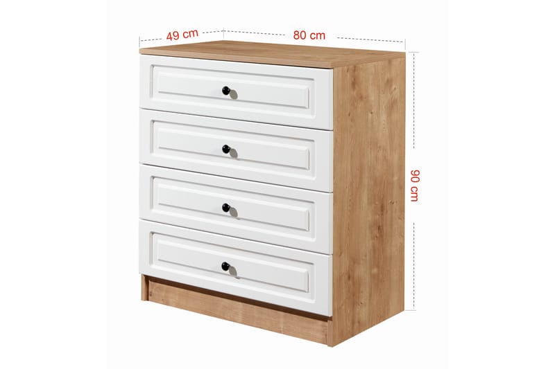 Andifli Kommode 80x90 cm - Blå - Opbevaring - Opbevaringsmøbler - Kommode - Entrékommode
