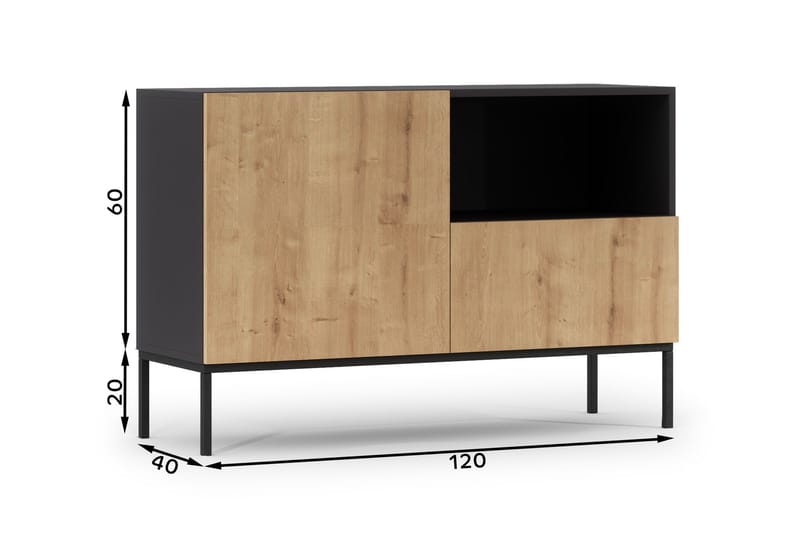 Anjal Kommode 120 cm - Eg - Opbevaring - Opbevaringsmøbler - Kommode