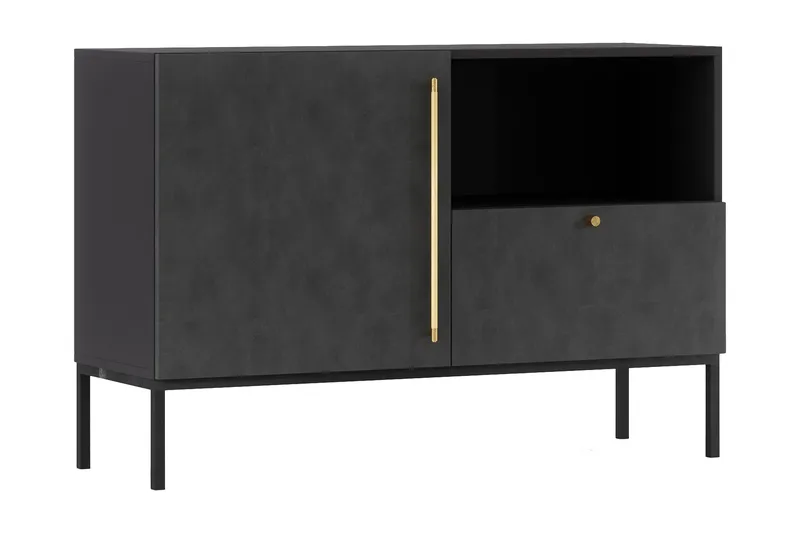 Anjal Kommode 120 cm, Sort