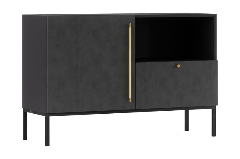 Anjal Kommode 120 cm, Sort