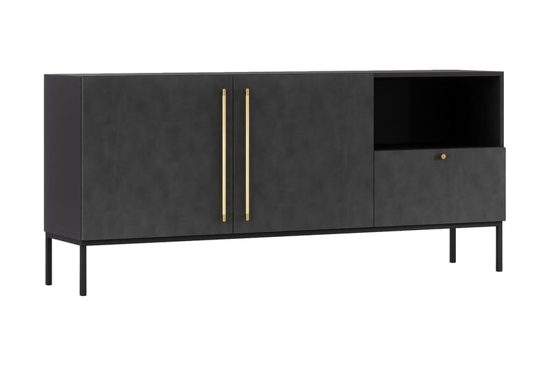 Anjal Kommode 180 cm - Sort - Opbevaring - Opbevaringsmøbler - Kommode