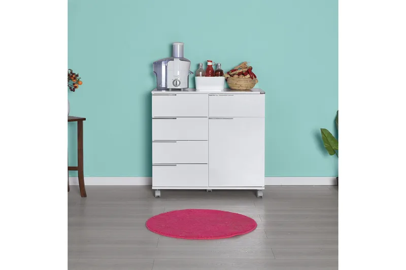 Byrå Vit högglans - Opbevaring - Opbevaringsmøbler - Kommode - Arkivskabe