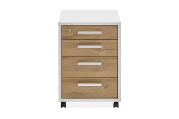 Calvia Arkivskab 48 cm - Hvid/Eg - Opbevaring - Opbevaringsmøbler - Kommode - Arkivskabe