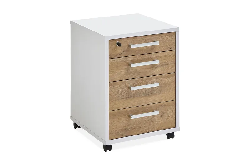 Calvia Arkivskab 48 cm, Hvid/Eg