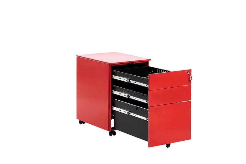 Garum Kontorskab 39x52 cm - Metal/Rød - Opbevaring - Opbevaringsmøbler - Kommode - Arkivskabe