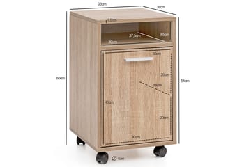 Hennefer Arkivskab 33x38 cm - Træ / natur - Opbevaring - Opbevaringsmøbler - Kommode - Arkivskabe