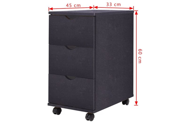Kommode 33 X 45 X 60 Cm Sort - Sort - Opbevaring - Opbevaringsmøbler - Kommode - Arkivskabe