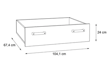 Lazarius skuffe med hjul 67x84 cm - Brun - Opbevaring - Opbevaringsmøbler - Kommode - Arkivskabe
