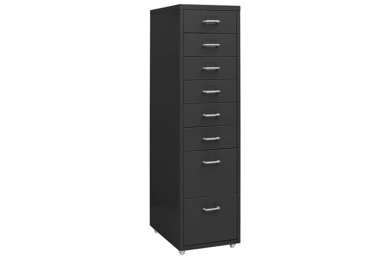 mobilt arkivskab 28x41x109 cm metal antracitgrå - Antracit - Opbevaring - Opbevaringsmøbler - Kommode - Arkivskabe