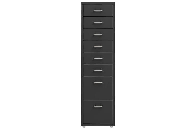 mobilt arkivskab 28x41x109 cm metal antracitgrå - Antracit - Opbevaring - Opbevaringsmøbler - Kommode - Arkivskabe
