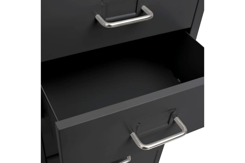 mobilt arkivskab 28x41x109 cm metal antracitgrå - Antracit - Opbevaring - Opbevaringsmøbler - Kommode - Arkivskabe