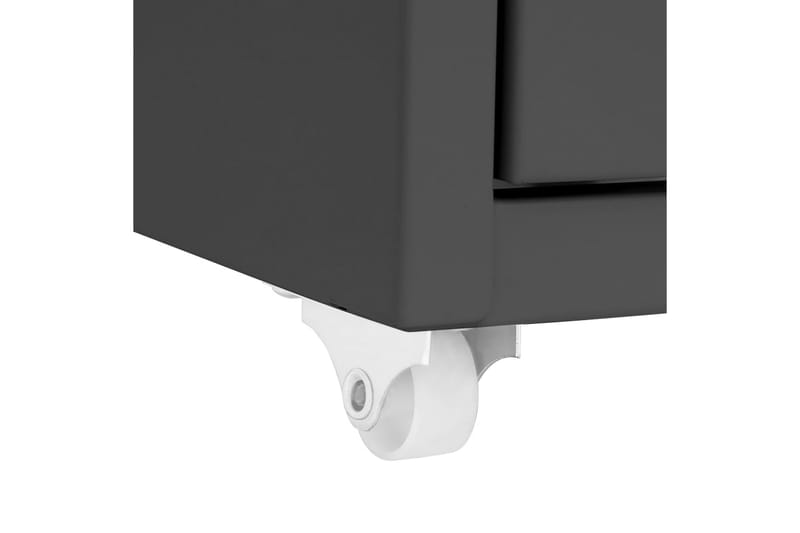 mobilt arkivskab 28x41x109 cm metal antracitgrå - Antracit - Opbevaring - Opbevaringsmøbler - Kommode - Arkivskabe