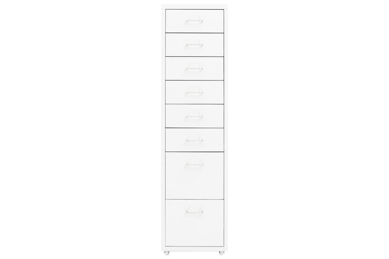 mobilt arkivskab 28x41x109 cm metal hvid - Hvid - Opbevaring - Opbevaringsmøbler - Kommode - Arkivskabe
