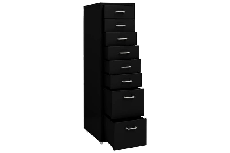 mobilt arkivskab 28x41x109 cm metal sort - Sort - Opbevaring - Opbevaringsmøbler - Kommode - Arkivskabe