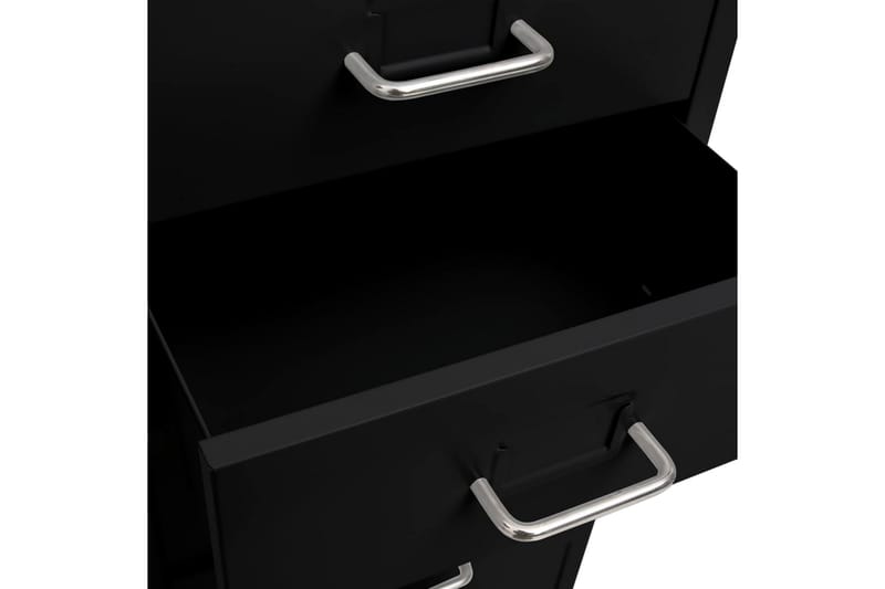 mobilt arkivskab 28x41x109 cm metal sort - Sort - Opbevaring - Opbevaringsmøbler - Kommode - Arkivskabe