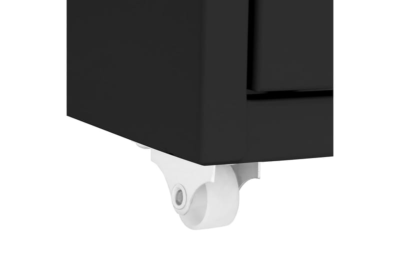mobilt arkivskab 28x41x109 cm metal sort - Sort - Opbevaring - Opbevaringsmøbler - Kommode - Arkivskabe