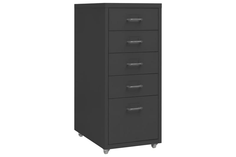 mobilt arkivskab 28x41x69 cm metal antracitgrå - Antracit - Opbevaring - Opbevaringsmøbler - Kommode - Arkivskabe