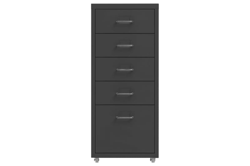 mobilt arkivskab 28x41x69 cm metal antracitgrå - Antracit - Opbevaring - Opbevaringsmøbler - Kommode - Arkivskabe