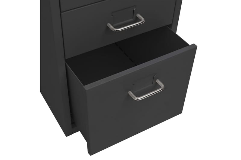 mobilt arkivskab 28x41x69 cm metal antracitgrå - Antracit - Opbevaring - Opbevaringsmøbler - Kommode - Arkivskabe