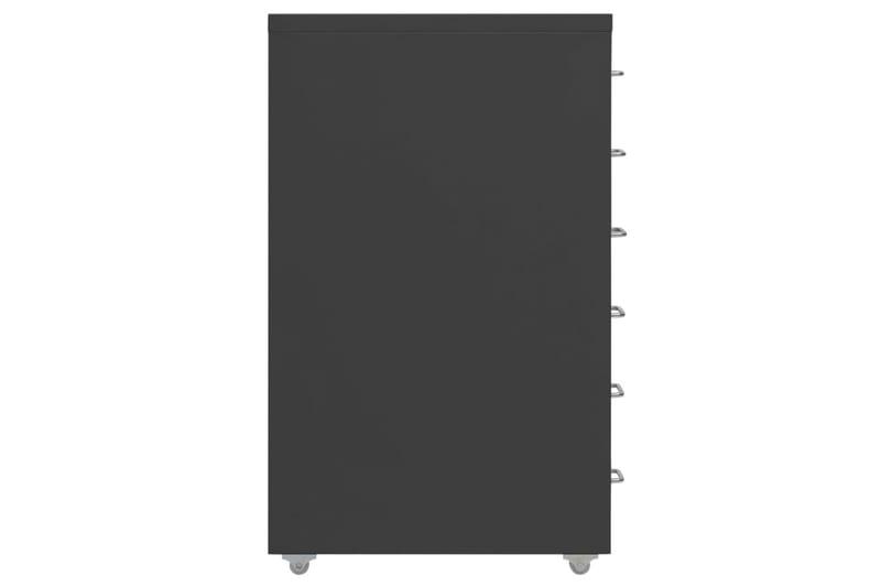 mobilt arkivskab 28x41x69 cm metal antracitgrå - Antracit - Opbevaring - Opbevaringsmøbler - Kommode - Arkivskabe
