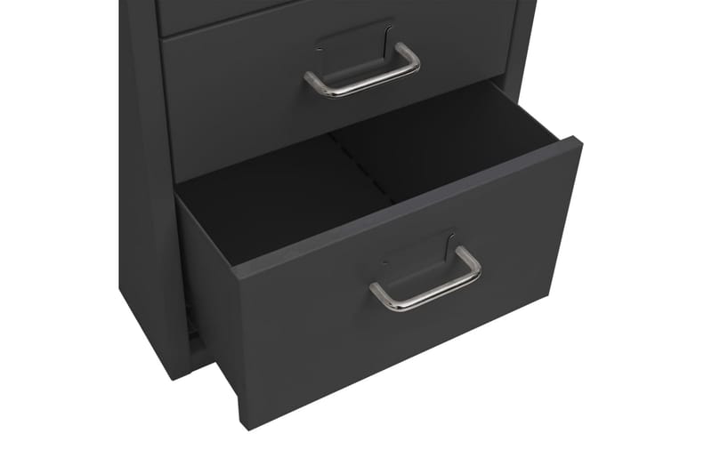 mobilt arkivskab 28x41x69 cm metal antracitgrå - Antracit - Opbevaring - Opbevaringsmøbler - Kommode - Arkivskabe