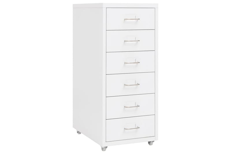 mobilt arkivskab 28x41x69 cm metal hvid - Hvid - Opbevaring - Opbevaringsmøbler - Kommode - Arkivskabe