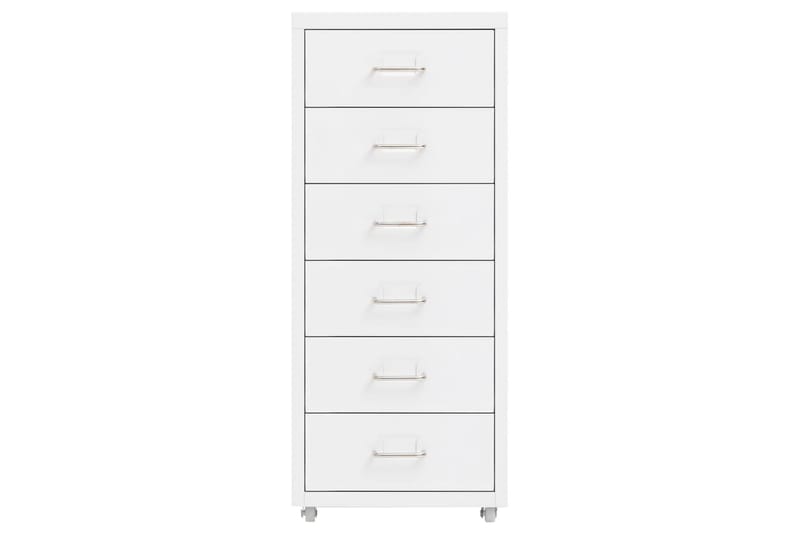mobilt arkivskab 28x41x69 cm metal hvid - Hvid - Opbevaring - Opbevaringsmøbler - Kommode - Arkivskabe