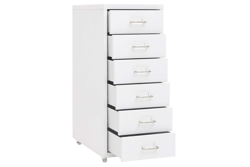 mobilt arkivskab 28x41x69 cm metal hvid - Hvid - Opbevaring - Opbevaringsmøbler - Kommode - Arkivskabe