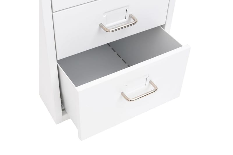 mobilt arkivskab 28x41x69 cm metal hvid - Hvid - Opbevaring - Opbevaringsmøbler - Kommode - Arkivskabe