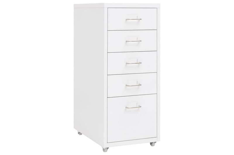 mobilt arkivskab 28x41x69 cm metal hvid - Hvid - Opbevaring - Opbevaringsmøbler - Kommode - Arkivskabe