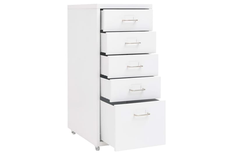 mobilt arkivskab 28x41x69 cm metal hvid - Hvid - Opbevaring - Opbevaringsmøbler - Kommode - Arkivskabe