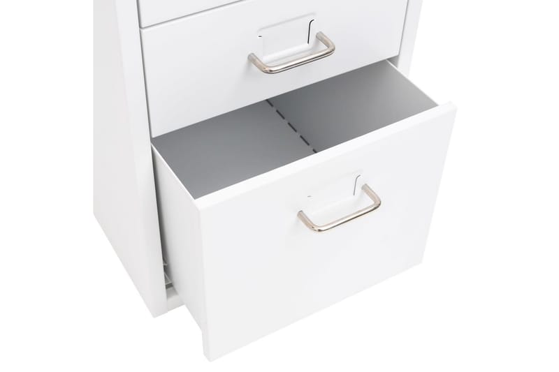 mobilt arkivskab 28x41x69 cm metal hvid - Hvid - Opbevaring - Opbevaringsmøbler - Kommode - Arkivskabe