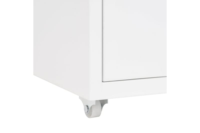 mobilt arkivskab 28x41x69 cm metal hvid - Hvid - Opbevaring - Opbevaringsmøbler - Kommode - Arkivskabe