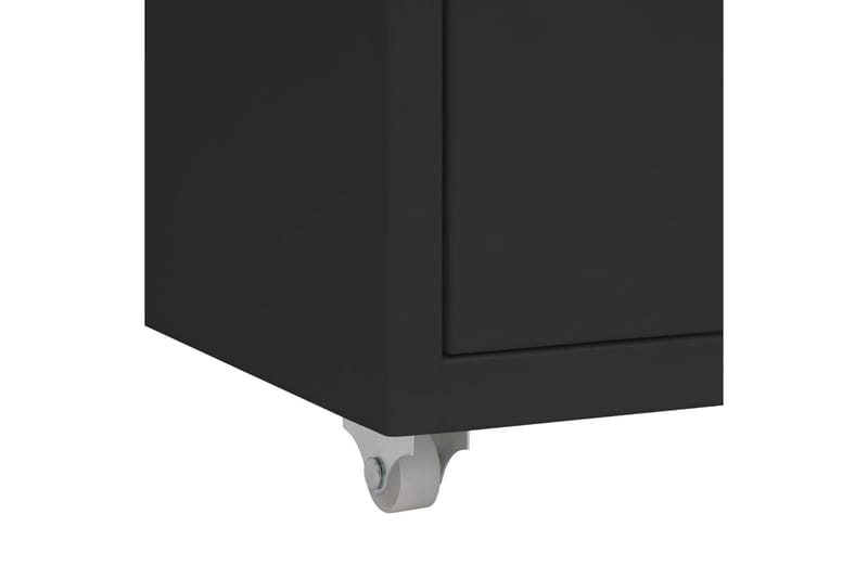 mobilt arkivskab 28x41x69 cm metal sort - Sort - Opbevaring - Opbevaringsmøbler - Kommode - Arkivskabe