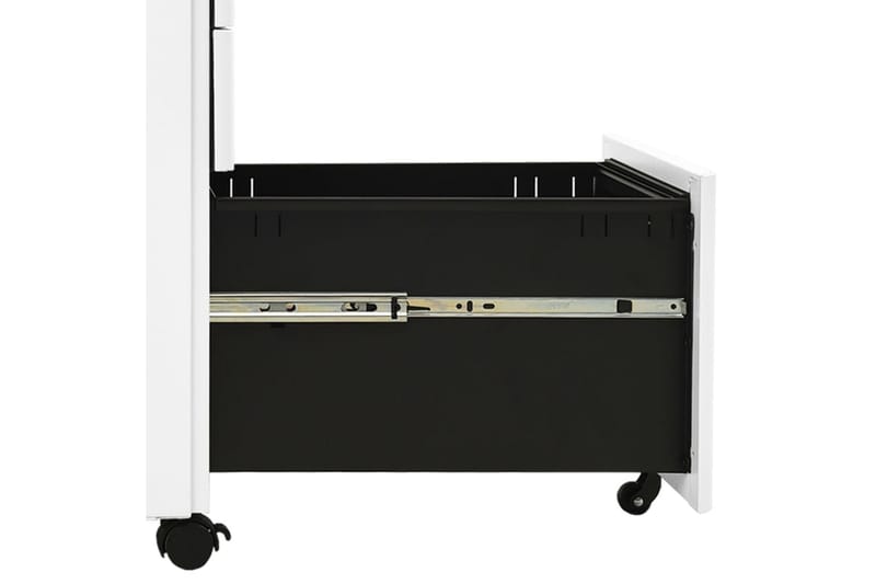mobilt arkivskab 30x45x59 cm stål hvid - Hvid - Opbevaring - Opbevaringsmøbler - Kommode - Arkivskabe