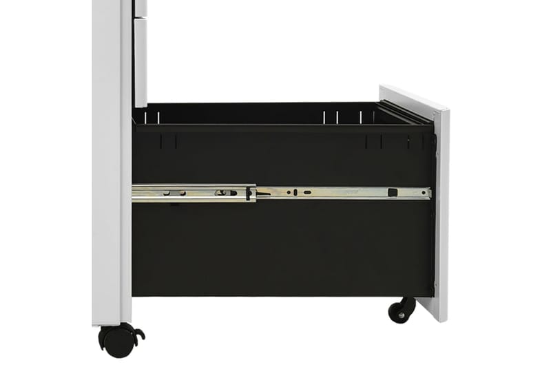 mobilt arkivskab 30x45x59 cm stål lysegrå - Grå - Opbevaring - Opbevaringsmøbler - Kommode - Arkivskabe