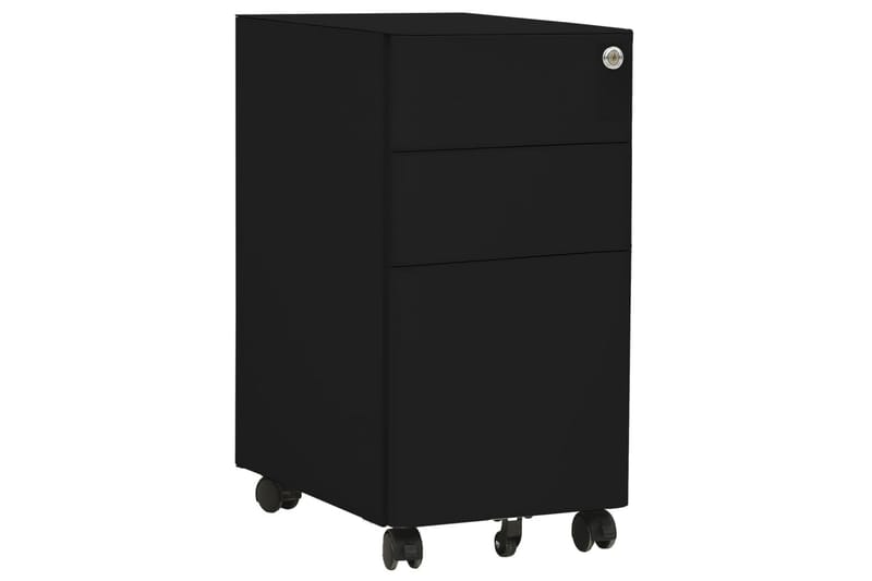 mobilt arkivskab 30x45x59 cm stål sort - Sort - Opbevaring - Opbevaringsmøbler - Kommode - Arkivskabe
