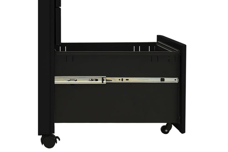 mobilt arkivskab 30x45x59 cm stål sort - Sort - Opbevaring - Opbevaringsmøbler - Kommode - Arkivskabe