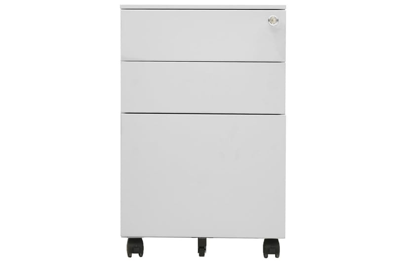 mobilt arkivskab 39x45x60 cm stål lysegrå - Grå - Opbevaring - Opbevaringsmøbler - Kommode - Arkivskabe