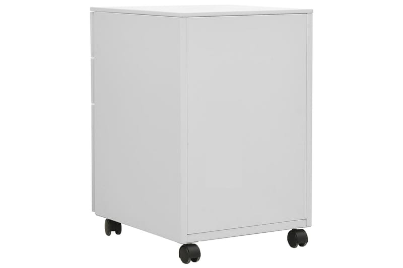 mobilt arkivskab 39x45x60 cm stål lysegrå - Grå - Opbevaring - Opbevaringsmøbler - Kommode - Arkivskabe